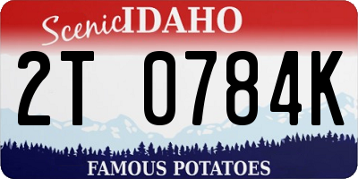ID license plate 2T0784K