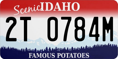 ID license plate 2T0784M