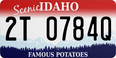 ID license plate 2T0784Q