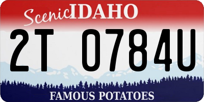 ID license plate 2T0784U