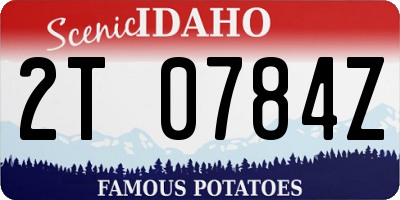 ID license plate 2T0784Z