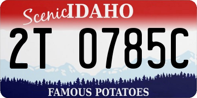 ID license plate 2T0785C