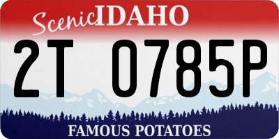 ID license plate 2T0785P