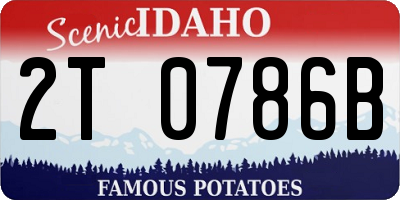 ID license plate 2T0786B