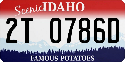 ID license plate 2T0786D