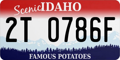 ID license plate 2T0786F