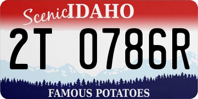 ID license plate 2T0786R