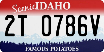 ID license plate 2T0786V