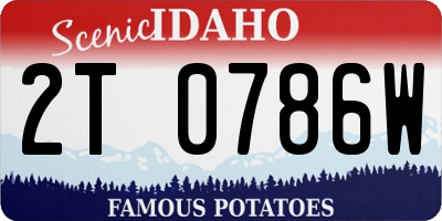 ID license plate 2T0786W