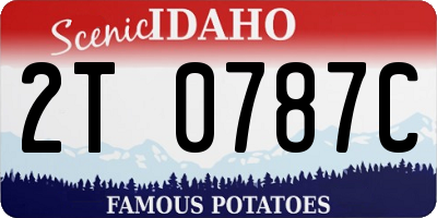 ID license plate 2T0787C