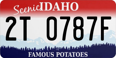 ID license plate 2T0787F
