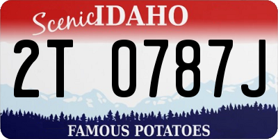 ID license plate 2T0787J