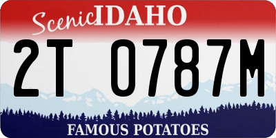ID license plate 2T0787M