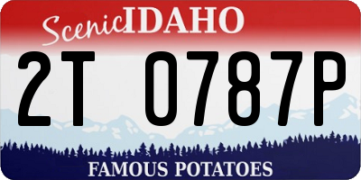 ID license plate 2T0787P
