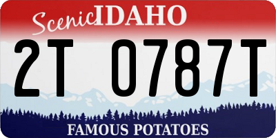 ID license plate 2T0787T