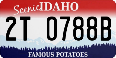 ID license plate 2T0788B