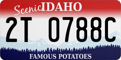 ID license plate 2T0788C
