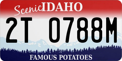 ID license plate 2T0788M
