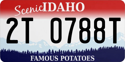 ID license plate 2T0788T