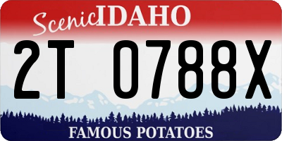 ID license plate 2T0788X