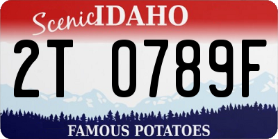 ID license plate 2T0789F