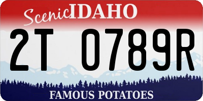 ID license plate 2T0789R