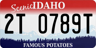 ID license plate 2T0789T