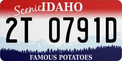 ID license plate 2T0791D