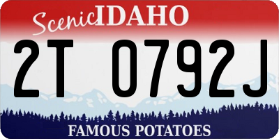 ID license plate 2T0792J