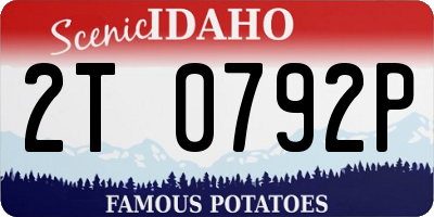 ID license plate 2T0792P