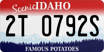 ID license plate 2T0792S