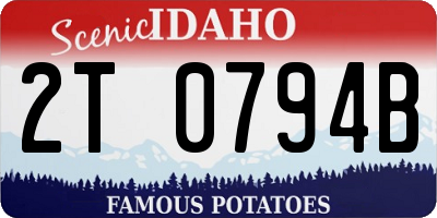 ID license plate 2T0794B