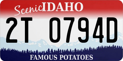 ID license plate 2T0794D