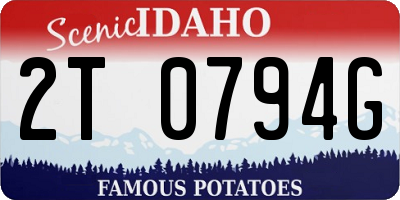 ID license plate 2T0794G