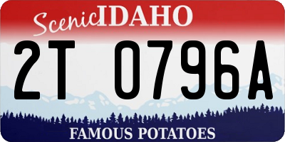 ID license plate 2T0796A