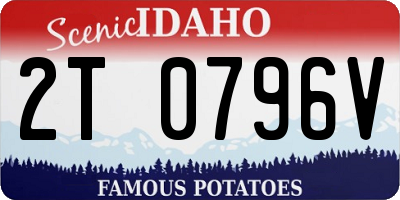 ID license plate 2T0796V