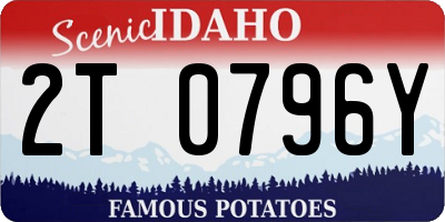 ID license plate 2T0796Y