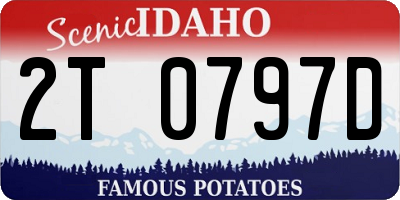 ID license plate 2T0797D