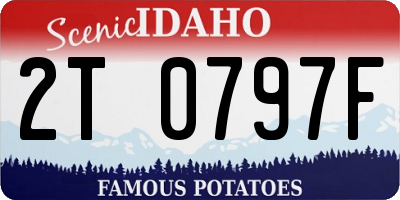 ID license plate 2T0797F