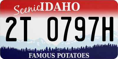 ID license plate 2T0797H
