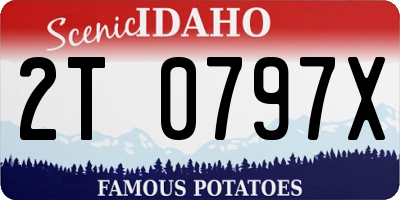 ID license plate 2T0797X