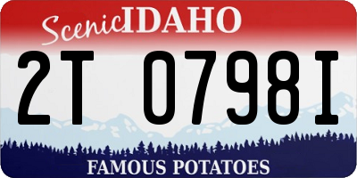ID license plate 2T0798I