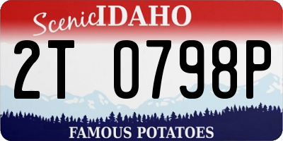 ID license plate 2T0798P