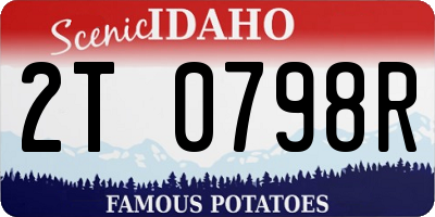 ID license plate 2T0798R