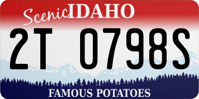 ID license plate 2T0798S