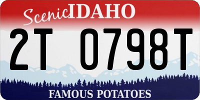 ID license plate 2T0798T