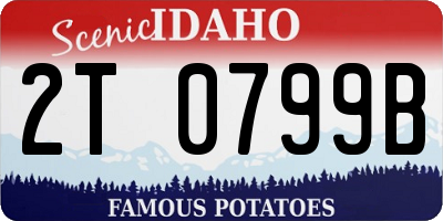 ID license plate 2T0799B