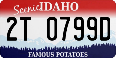 ID license plate 2T0799D