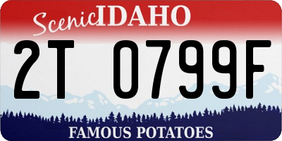 ID license plate 2T0799F