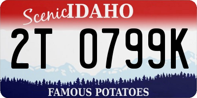 ID license plate 2T0799K